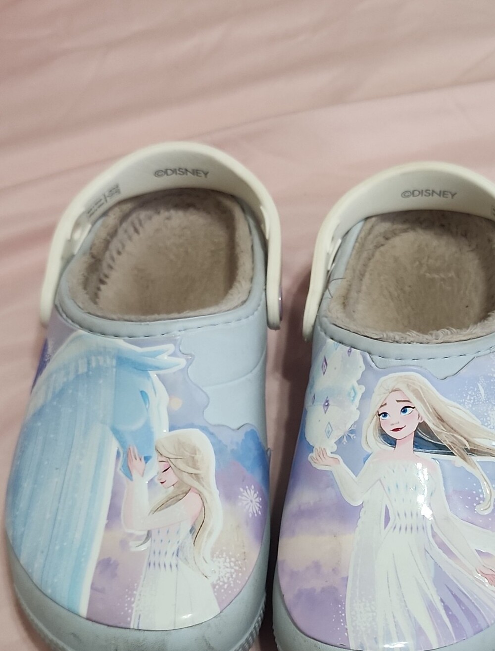 Crocs Kids' White with Fun Charms and Frozen DISNEY Crocs ....2 Pairs.....